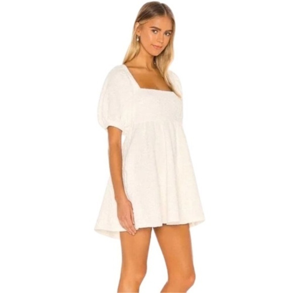 Free People Violet Baby Doll Mini Dress White NWOT small